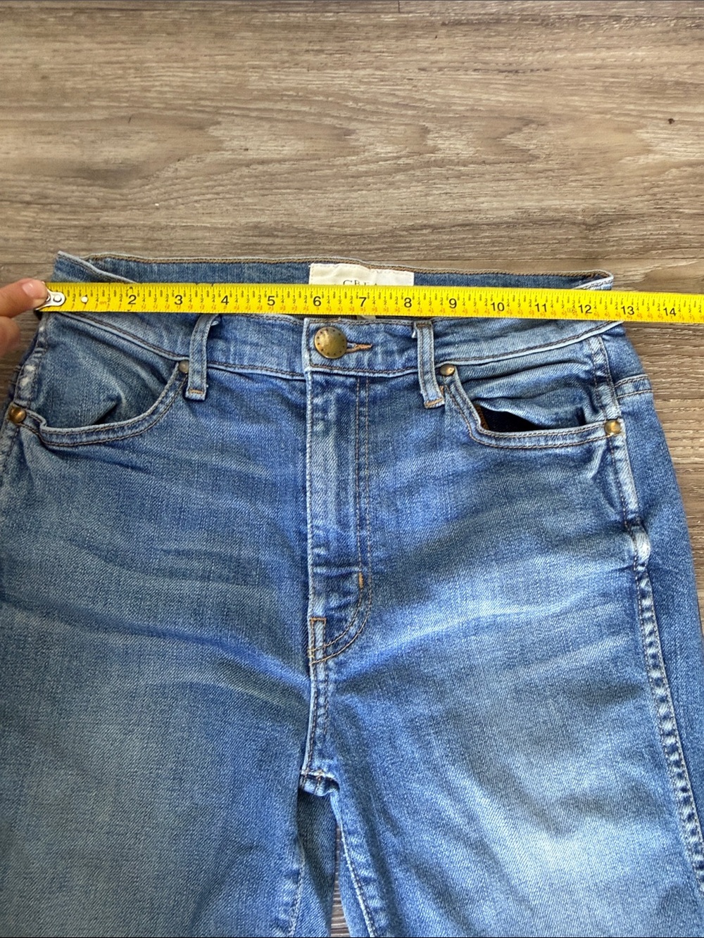 The GREAT. The NERD Light Blue Flare Cropped Jeans Size: 26 - Picture 7 of 9
